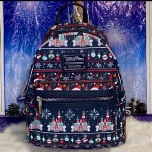 Disney parks Christmas ugly sweater Loungefly mini backpack NWT